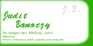 judit banoczy business card